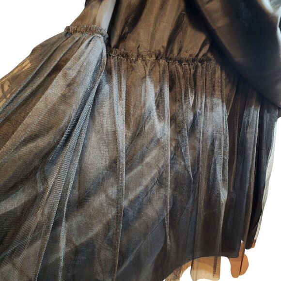 AIDAN MATTOX SIZE 2 FULLY LINED FORMAL MAXI SKIRT BRONZE METALLIC LUXURY GLAMOUR - Picture 4 of 9